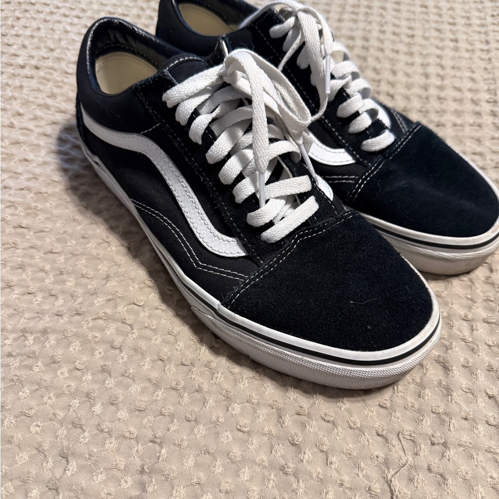 Vans Black and White Low-Top Sneakers